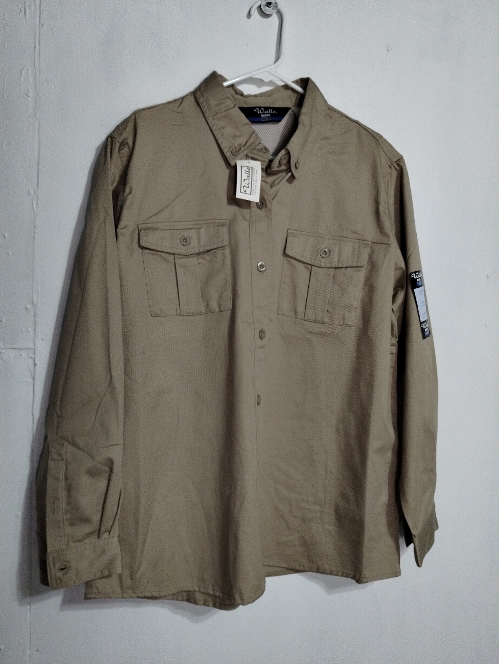 Walls Khaki Button-Down Utility Shirt